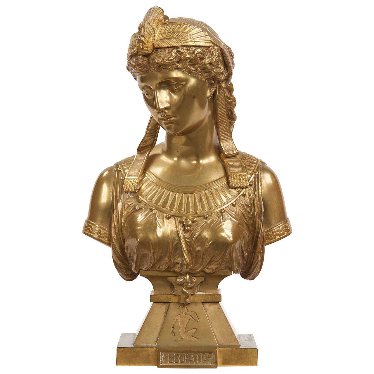 Ancient Egypt Queen bronze Cleopatra bust statue